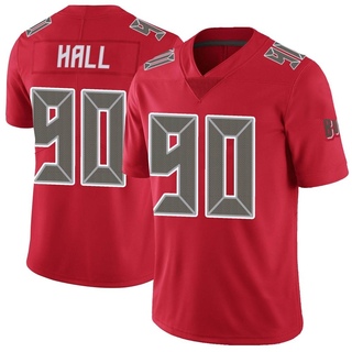 Limited Logan Hall Men's Tampa Bay Buccaneers Color Rush Jersey - Red