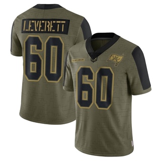 Limited Nick Leverett Men's Tampa Bay Buccaneers 2021 Salute To Service Jersey - Olive